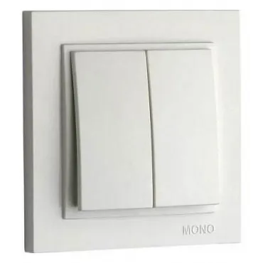 Выключатель двухклавишный Mono Electric Despina 102-252525-102