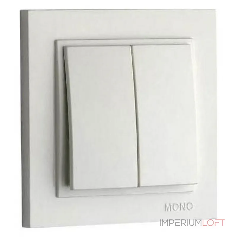 Выключатель двухклавишный Mono Electric Despina 102-252525-102 от ImperiumLoft