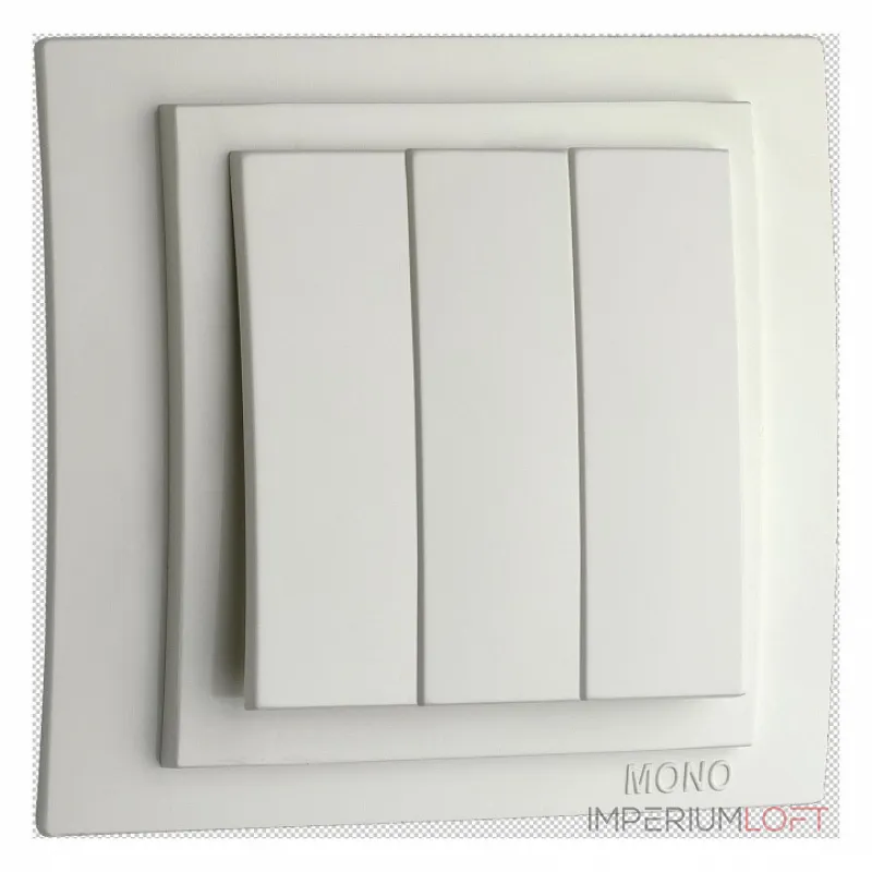 Выключатель трехклавишный без рамки Mono Electric Larissa 103-191922-114 от ImperiumLoft