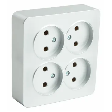 Розетка четверная без заземления Stekker София 49333