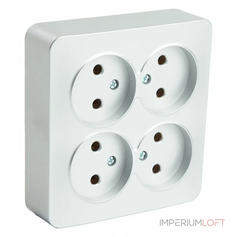 Розетка четверная без заземления Stekker София 49333 от ImperiumLoft