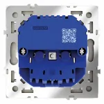 Розетка встраиваемая S70 с заземлением и защитными шторками 16А с USB A+С (сталь) Voltum VLS040505