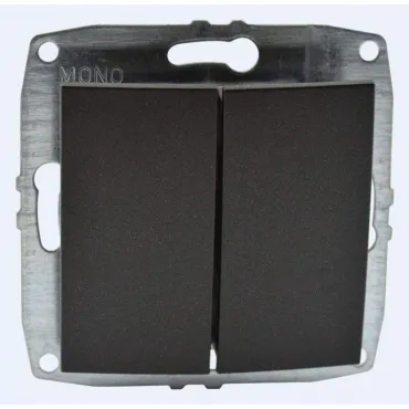 Выключатель двухклавишный без рамки Mono Electric Despina / Larissa 500-002025-102