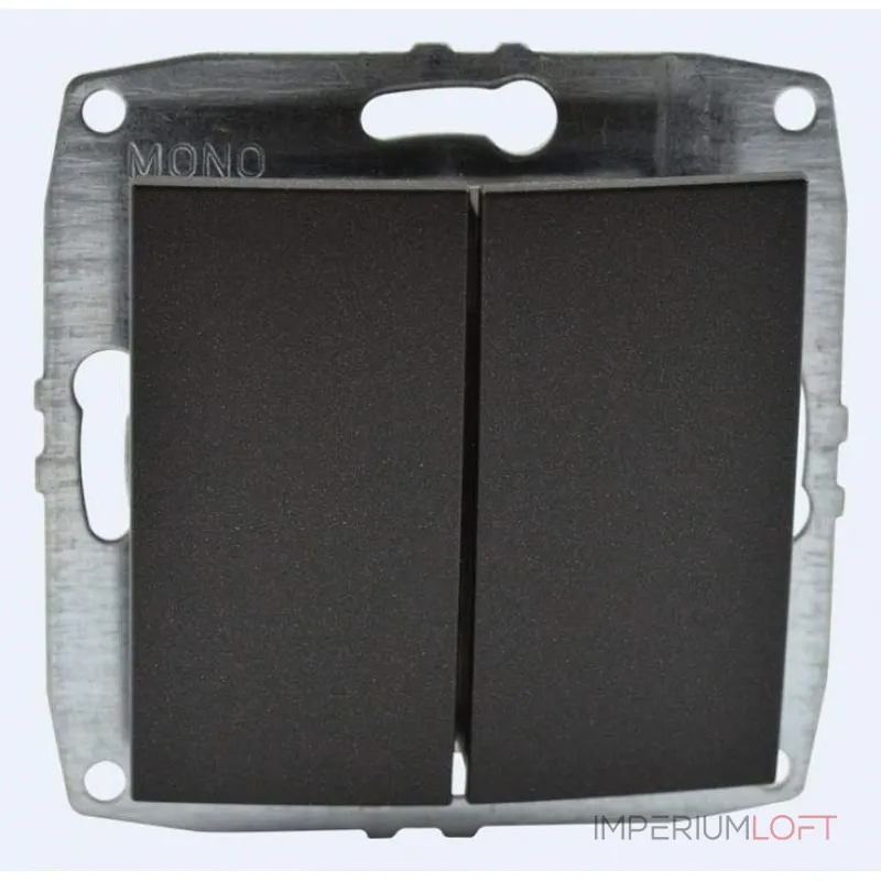 Выключатель двухклавишный без рамки Mono Electric Despina / Larissa 500-002025-102 от ImperiumLoft