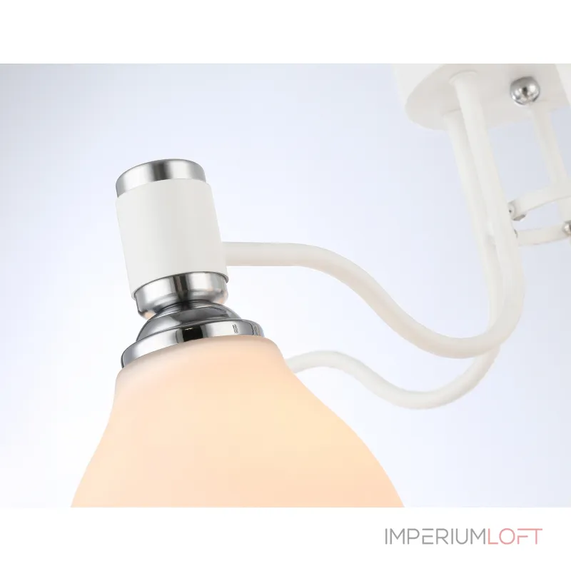 Светильник потолочный TR303305/5 WH/CH/FR белый/хром/белый матовый E27*5 max 60W D600*270 от NovaLamp