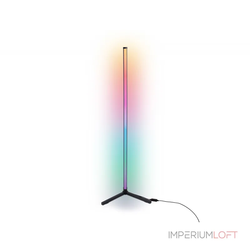 Светильник светодиодный напольный RGB с пультом FL8022 BK черный LED 15W RGB D32*1250 (ПДУ РАДИО 2.4G) от NovaLamp