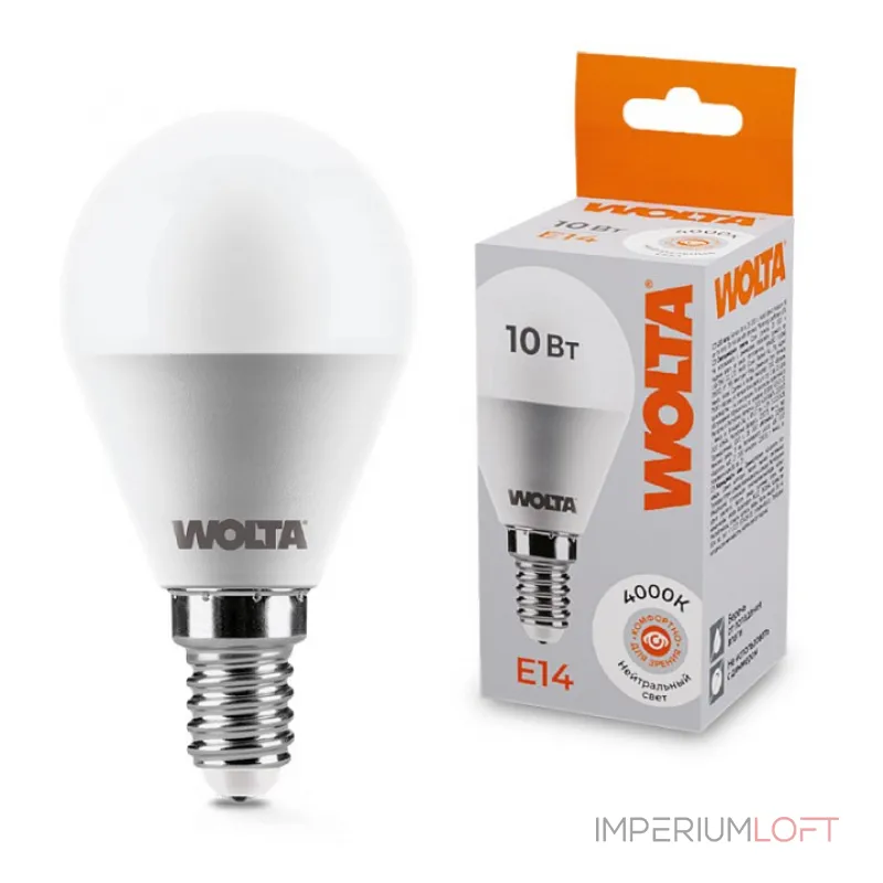 Лампа светодиодная Wolta E14 10Вт 4000K 25S45GL10E14 от ImperiumLoft Лампа светодиодная Wolta E14 10Вт 4000K 25S45GL10E14 от ImperiumLoft