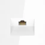 Розетка компьютерная встраиваемая S70 RJ45 кат.6 (белый глянцевый) Voltum VLS060101