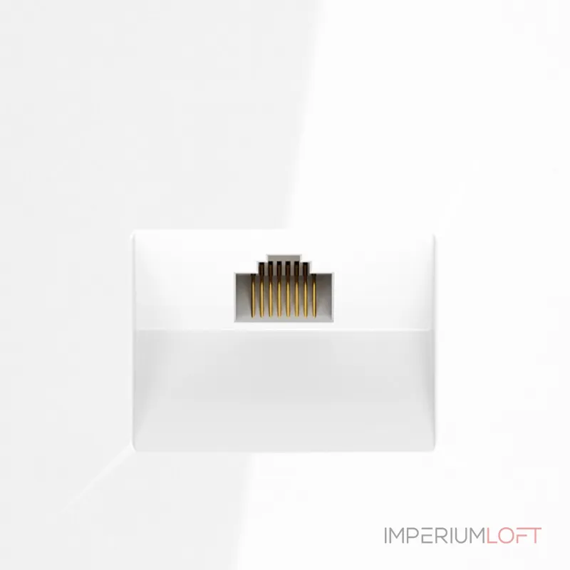 Розетка компьютерная встраиваемая S70 RJ45 кат.6 (белый глянцевый) Voltum VLS060101