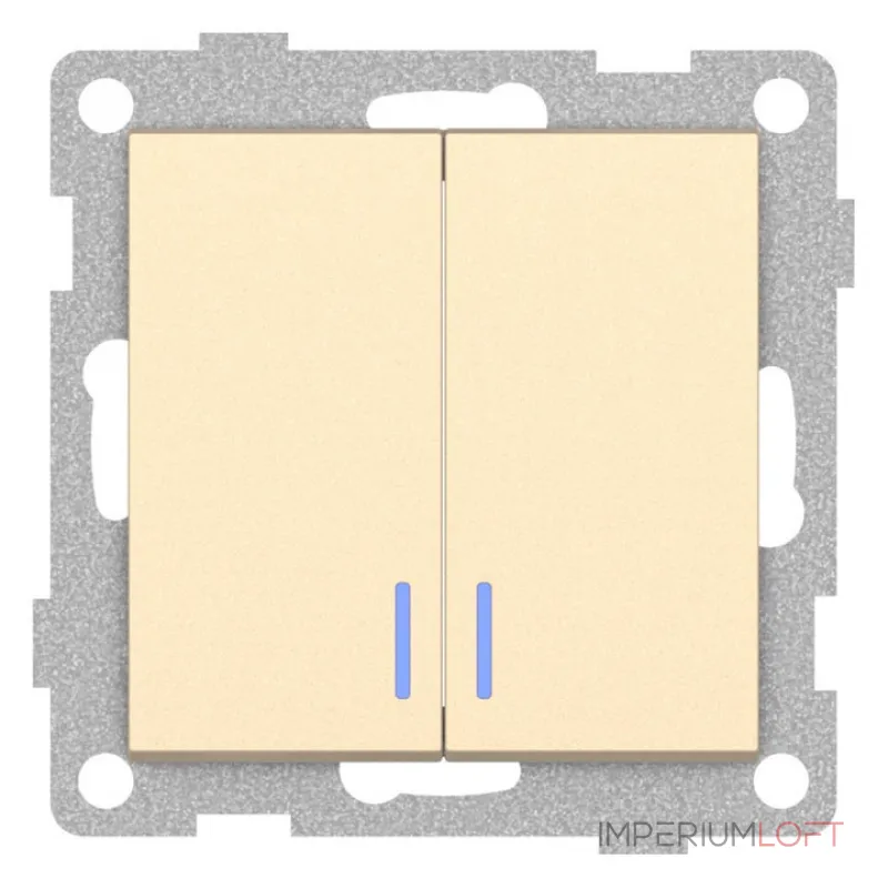 Выключатель двухклавишный с подсветкой без рамки Gusi Electric UGRA С11В28-027 от ImperiumLoft Выключатель двухклавишный с подсветкой без рамки Gusi Electric UGRA С11В28-027 от ImperiumLoft