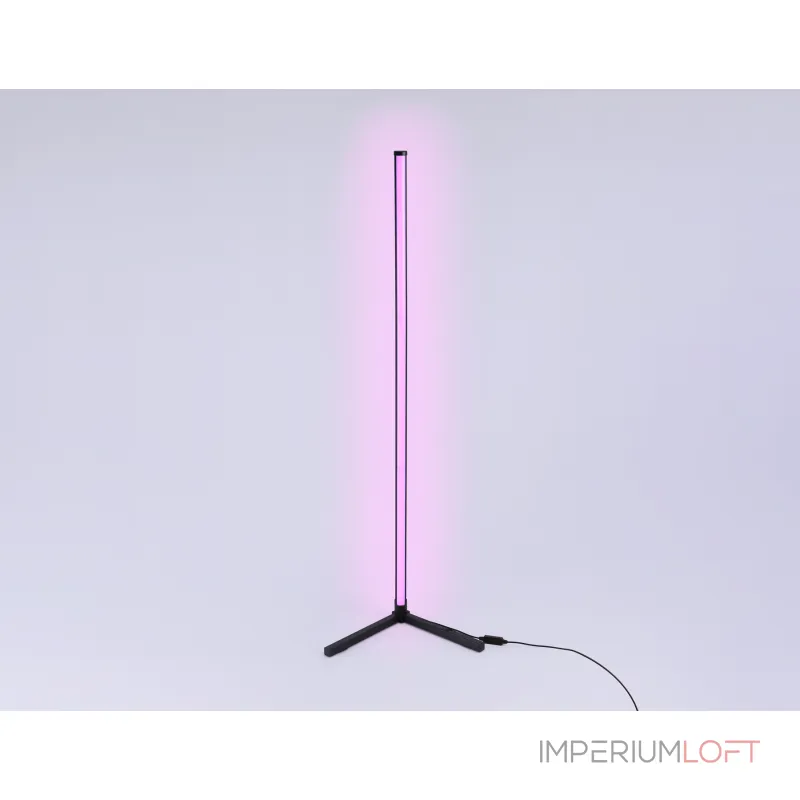 Светильник светодиодный напольный RGB с пультом FL8022 BK черный LED 15W RGB D32*1250 (ПДУ РАДИО 2.4G) от NovaLamp