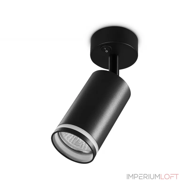 Накладной спот с выключателем TA121 BK черный GU10 max 12W D70*164*D55 от NovaLamp