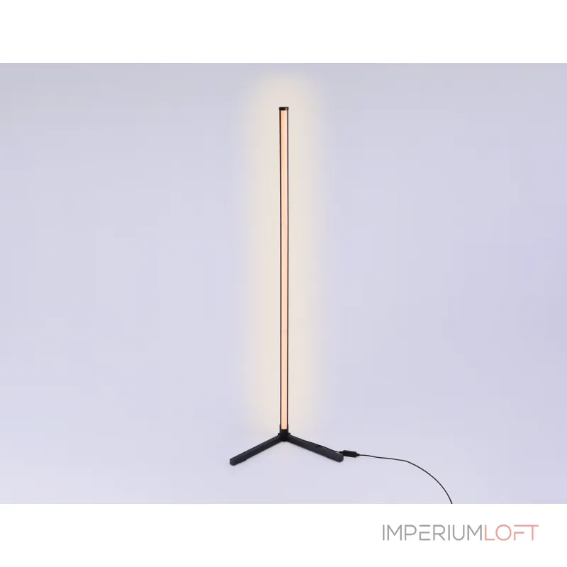 Светильник светодиодный напольный RGB с пультом FL8022 BK черный LED 15W RGB D32*1250 (ПДУ РАДИО 2.4G) от NovaLamp