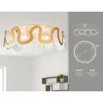 Потолочная люстра TR5327/6 GD/FR золото/белый матовый E14/6 max 40W D606*230 от ImperiumLoft