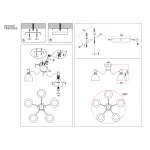 Светильник потолочный TR303305/5 WH/CH/FR белый/хром/белый матовый E27*5 max 60W D600*270 от NovaLamp