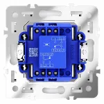 Перекрестный переключатель встраиваемый S70 одноклавишный 10А (белый глянцевый) Voltum VLS010501