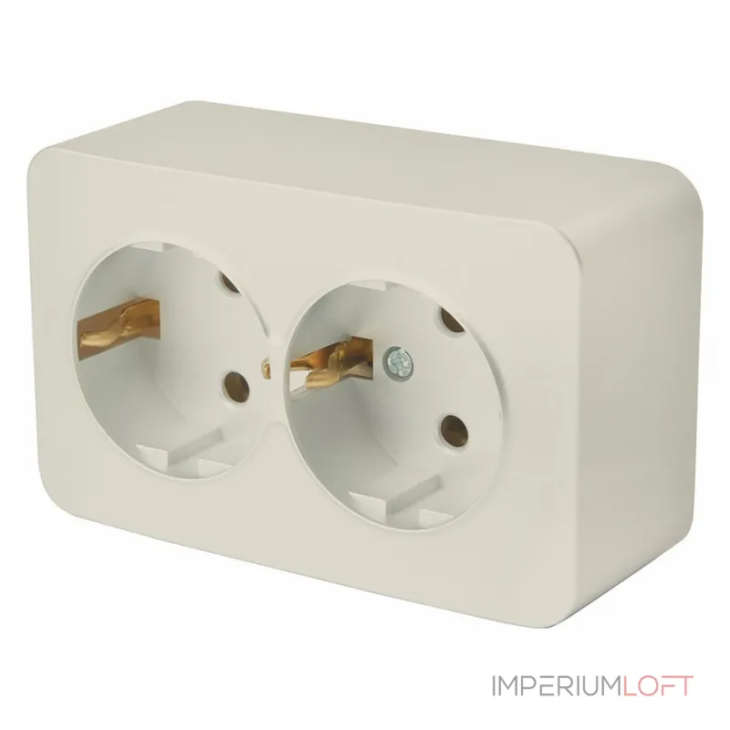 Розетка двойная с заземлением Stekker София 49497 от ImperiumLoft Розетка двойная с заземлением Stekker София 49497 от ImperiumLoft
