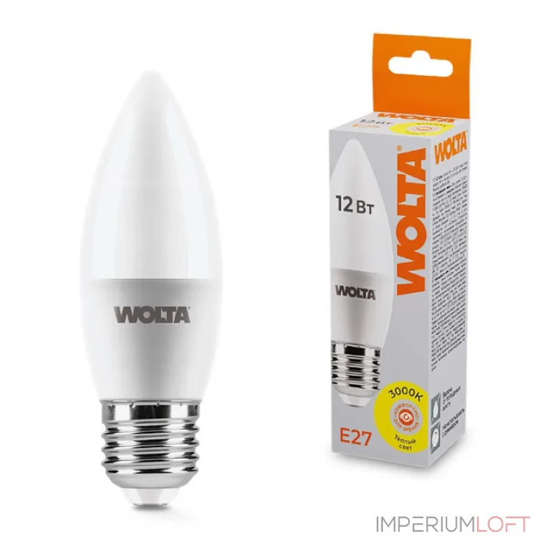 Лампа светодиодная Wolta E27 12Вт 3000K 25YC12E27 от ImperiumLoft Лампа светодиодная Wolta E27 12Вт 3000K 25YC12E27 от ImperiumLoft