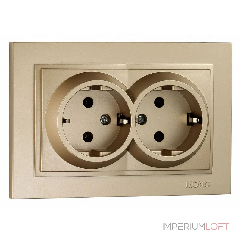 Розетка двойная с заземлением Mono Electric Despina 102-222204-120 от ImperiumLoft Розетка двойная с заземлением Mono Electric Despina 102-222204-120 от ImperiumLoft