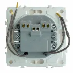 Выключатель двухклавишный с подсветкой без рамки Stekker RSW10-5102-01 49864 от ImperiumLoft