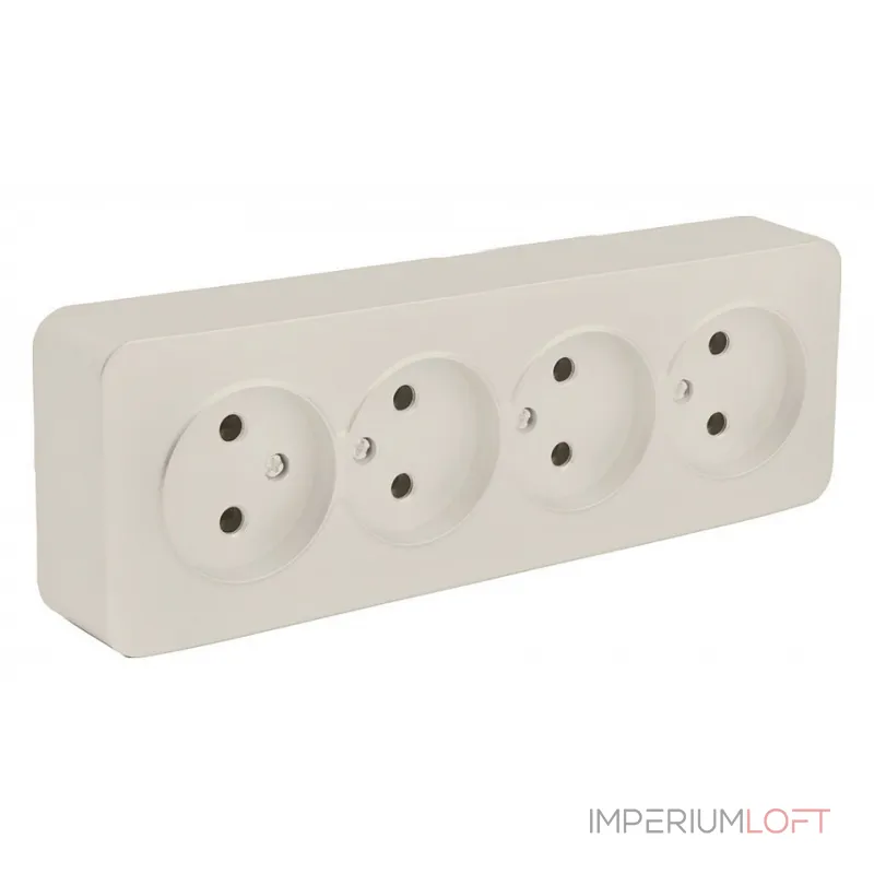 Розетка четверная без заземления Stekker София 49503 от ImperiumLoft