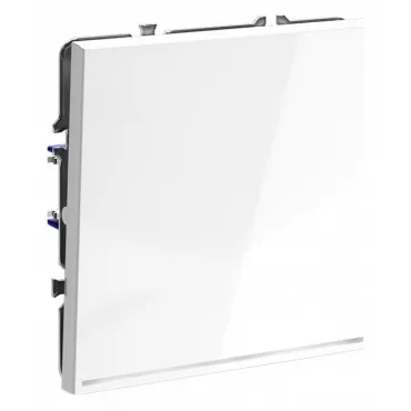 Проходной переключатель встраиваемый S70 одноклавишный с подсветкой 10А (белый глянцевый) Voltum VLS010401