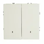 Выключатель двухклавишный с подсветкой без рамки Stekker RSW10-5102-01 49864 от ImperiumLoft