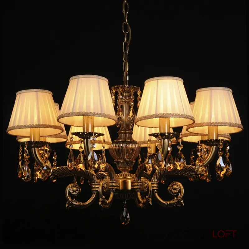 Подвесная люстра Abrasax Sylvia L.8110-8BR CRISTAL-SHADE Подвесная люстра Abrasax Sylvia L.8110-8BR CRISTAL-SHADE