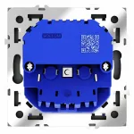 Розетка встраиваемая S70 с заземлением и защитными шторками 16А с USB A+A (черный матовый Voltum VLS040408