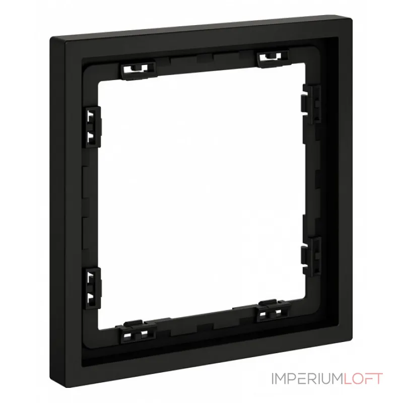 Рамка пластиковая S70 на 1 пост (черный матовый) Voltum VLS100108