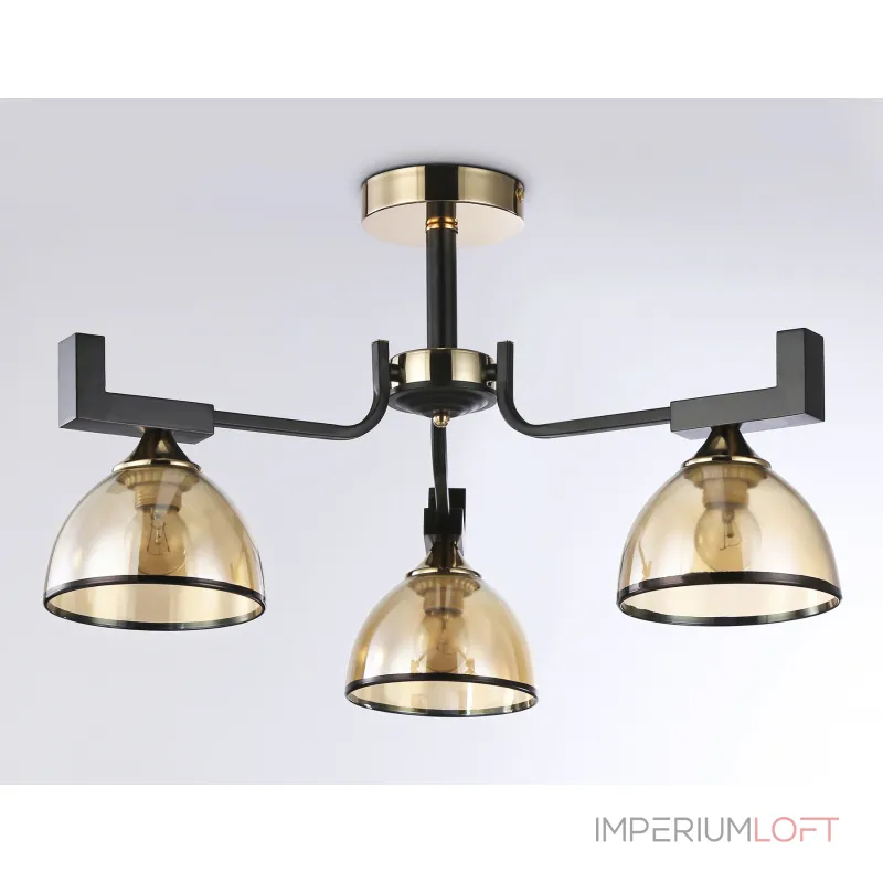 Подвесная люстра TR9098/3 BK/GD/TI черный/золото/янтарь E27*3 max 40W D600*316 от NovaLamp Подвесная люстра TR9098/3 BK/GD/TI черный/золото/янтарь E27*3 max 40W D600*316 от NovaLamp