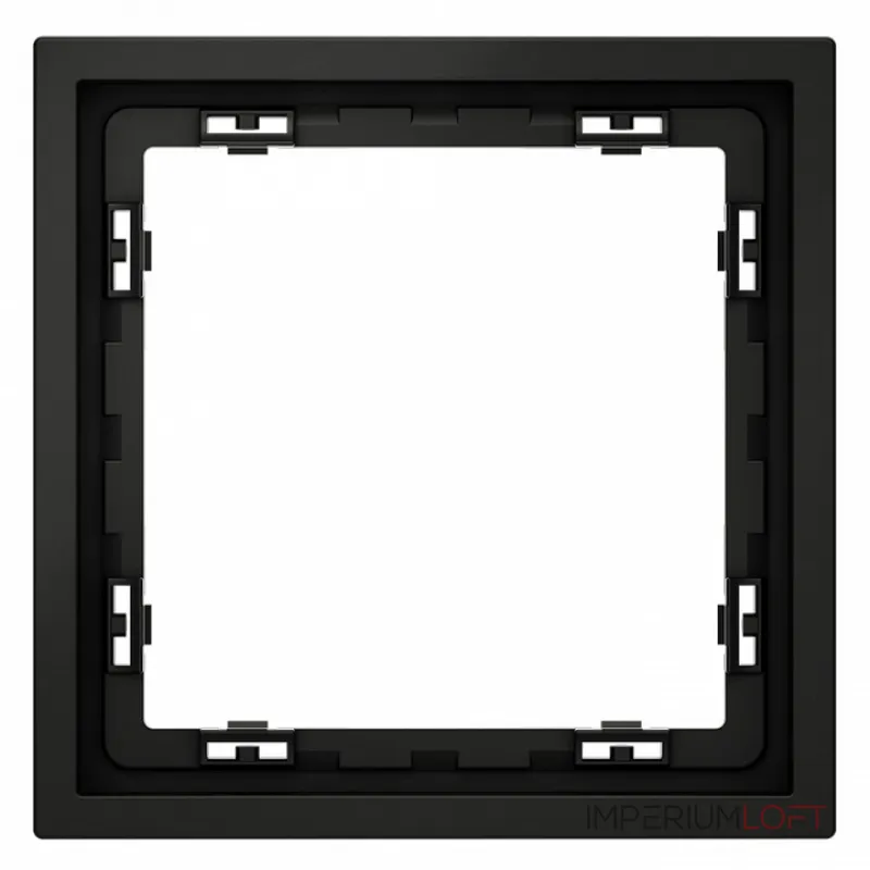 Рамка пластиковая S70 на 1 пост (черный матовый) Voltum VLS100108
