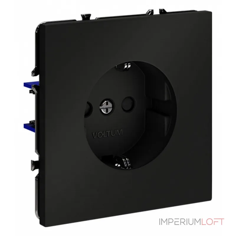 Розетка с заземлением и со шторкой без рамки Voltum S70 VLS040208 от ImperiumLoft