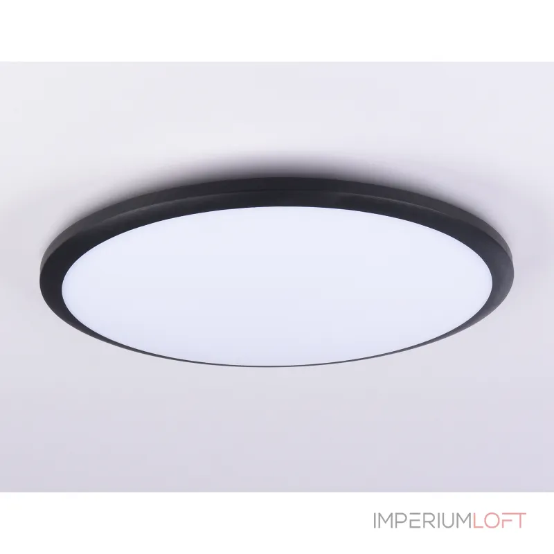 Потолочный светодиодный светильник FZ1235 BK черный IP44 48W 6400К D450*55 (Без ПДУ) от NovaLamp