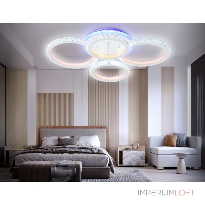 Светильник потолочный светодиодный с RGB подсветкой и пультом FA9524/2+2 WH белый 92W 6400K/3000K+RGB 560*370*110 (ПДУ РАДИО 2.4G) от NovaLamp Светильник потолочный светодиодный с RGB подсветкой и пультом FA9524/2+2 WH белый 92W 6400K/3000K+RGB 560*370*110 (ПДУ РАДИО 2.4G) от NovaLamp