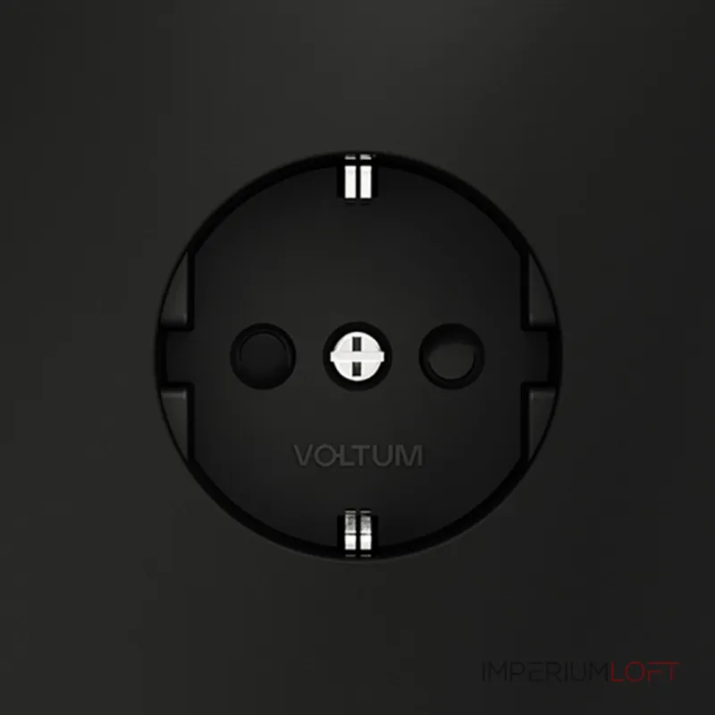 Розетка с заземлением и со шторкой без рамки Voltum S70 VLS040208 от ImperiumLoft