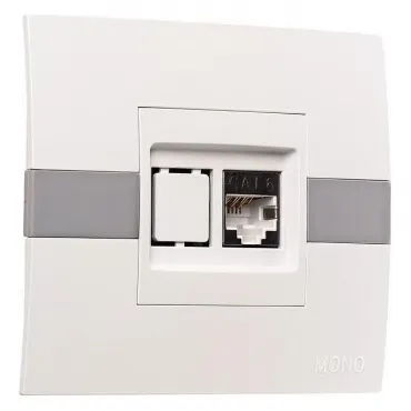 Розетка Ethernet RJ-45 Mono Electric Eсо 101-010104-125 Розетка Ethernet RJ-45 Mono Electric Eсо 101-010104-125