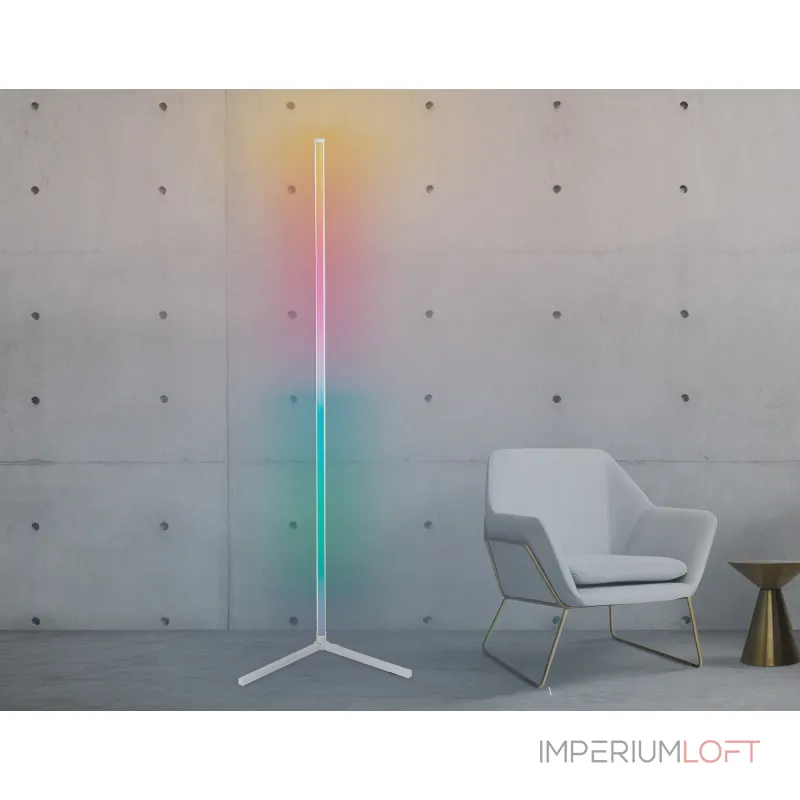 Светильник светодиодный напольный RGB с пультом FL8025 WH белый LED 20W RGB D32*1650 (ПДУ РАДИО 2.4G) от NovaLamp