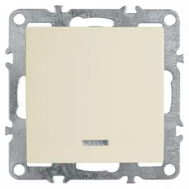 Выключатель одноклавишный с подсветкой без рамки Stekker Эрна 39320