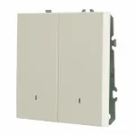 Выключатель двухклавишный с подсветкой без рамки Stekker RSW10-5102-01 49864 от ImperiumLoft