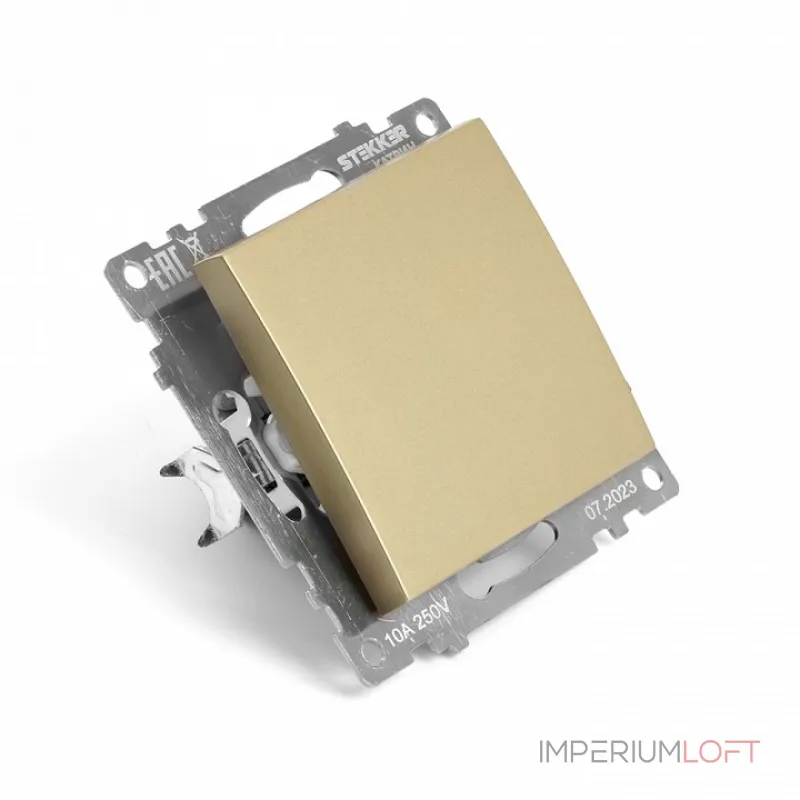 Выключатель одноклавишный без рамки Stekker Катрин 49214 от ImperiumLoft