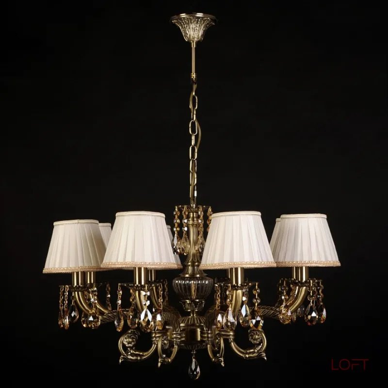 Подвесная люстра Abrasax Sylvia L.8110-8BR CRISTAL-SHADE Подвесная люстра Abrasax Sylvia L.8110-8BR CRISTAL-SHADE