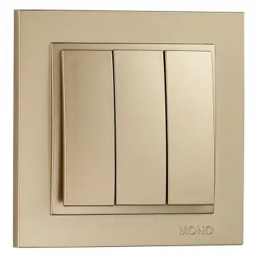 Выключатель трехклавишный Mono Electric Despina 102-222222-114