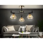 Подвесная люстра TR9098/3 BK/GD/TI черный/золото/янтарь E27*3 max 40W D600*316 от NovaLamp