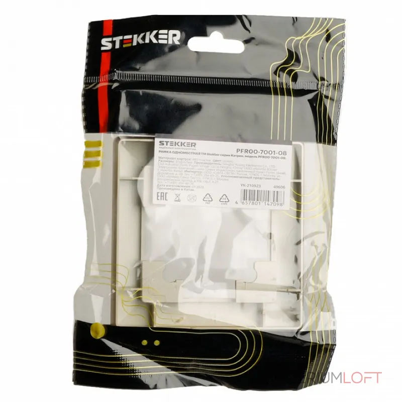 Рамка на 1 пост Stekker PFR00-7001-08 49606 от ImperiumLoft Рамка на 1 пост Stekker PFR00-7001-08 49606 от ImperiumLoft