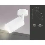 Накладной спот с выключателем TA126 WH белый GU10 max 12W D70*164*D55 от NovaLamp
