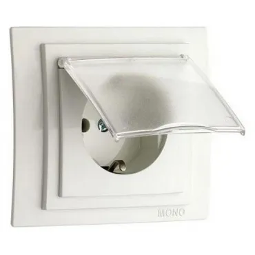 Розетка с заземлением с крышкой без рамки Mono Electric Despina / Larissa 500-000121-118 Розетка с заземлением с крышкой без рамки Mono Electric Despina / Larissa 500-000121-118