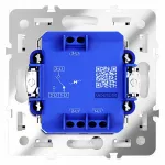 Проходной переключатель встраиваемый S70 одноклавишный с подсветкой 10А (белый глянцевый) Voltum VLS010401