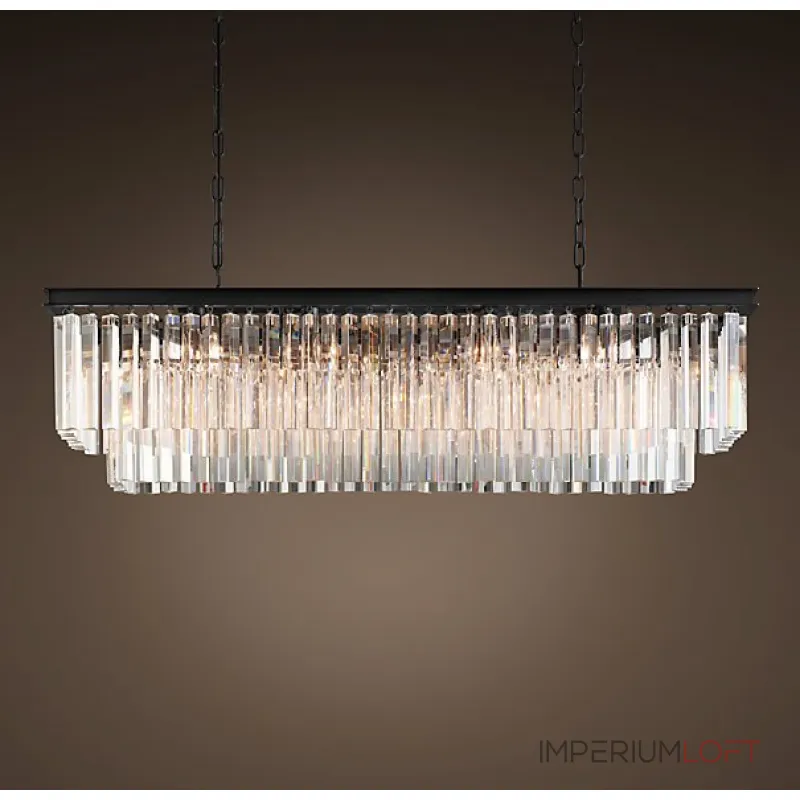 Подвесная люстра RH 1920s Odeon Clear Glass Fringe Blackiron 125 Подвесная люстра RH 1920s Odeon Clear Glass Fringe Blackiron 125