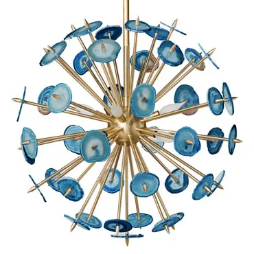 Люстра на штанге Agate Burst Chandelier BLUE Люстра на штанге Agate Burst Chandelier BLUE